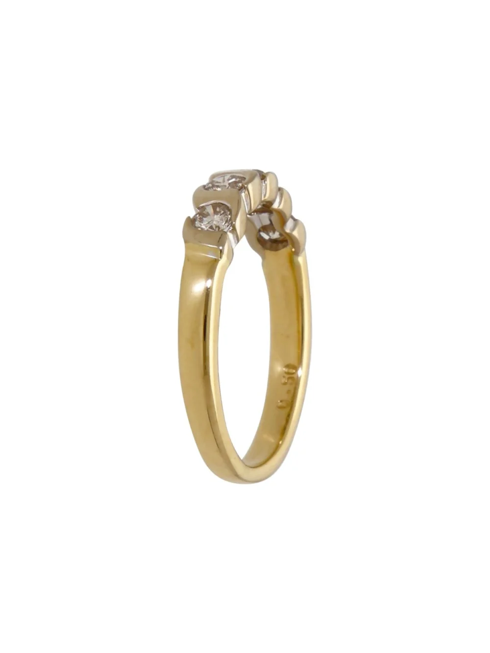 William May 18ct Yellow Gold 0.50ct Diamond 5 Stone Eternity Ring, view 2