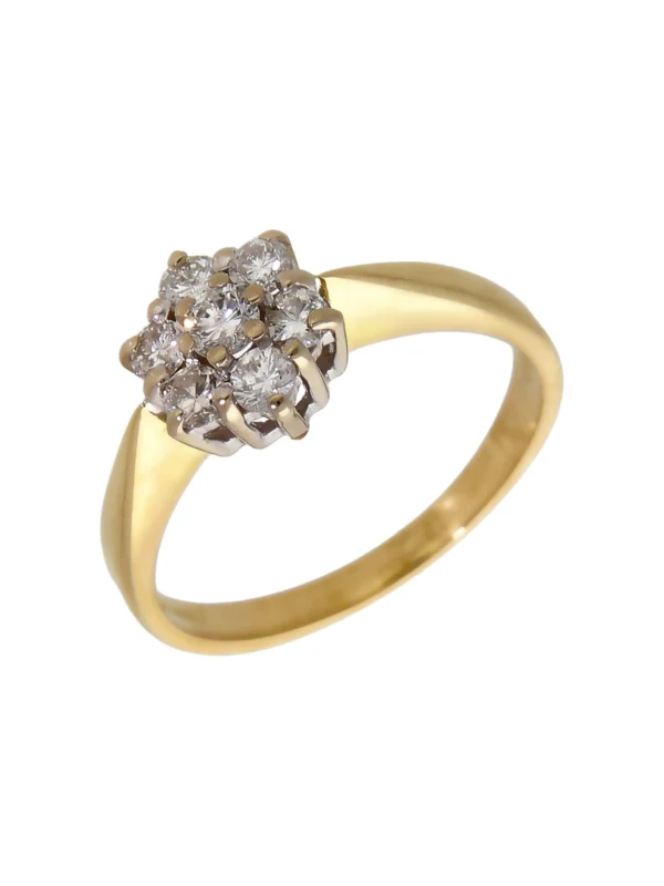 William May 18ct Yellow Gold 0.50ct Diamond Cluster Ring