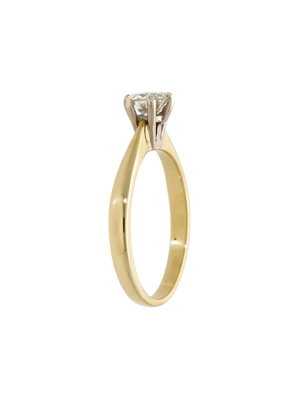 William May 18ct Yellow Gold 0.50ct Diamond Solitaire Ring, view 3