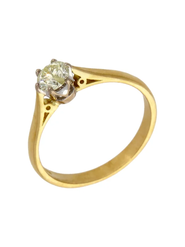 William May 18ct Yellow Gold 0.54 Carat Diamond Solitaire Ring
