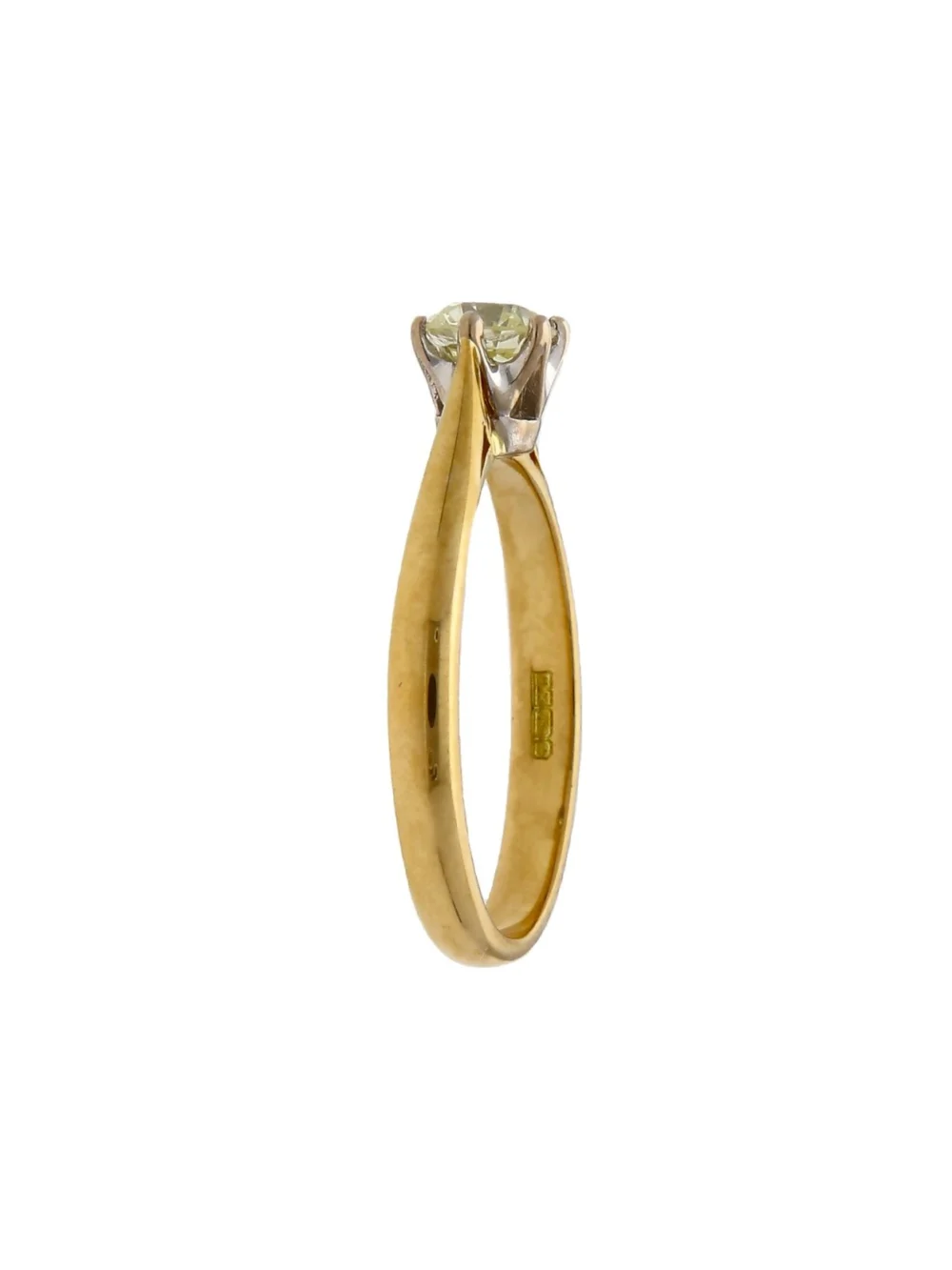 William May 18ct Yellow Gold 0.54 Carat Diamond Solitaire Ring, view 2