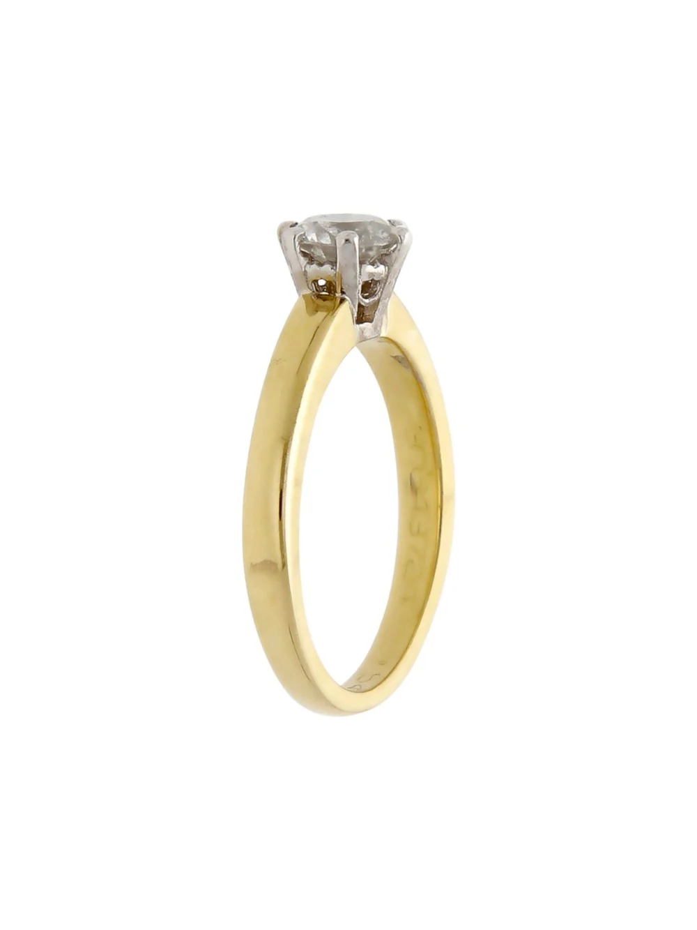 William May 18ct Yellow Gold 0.54ct Diamond Solitaire Ring, view 2