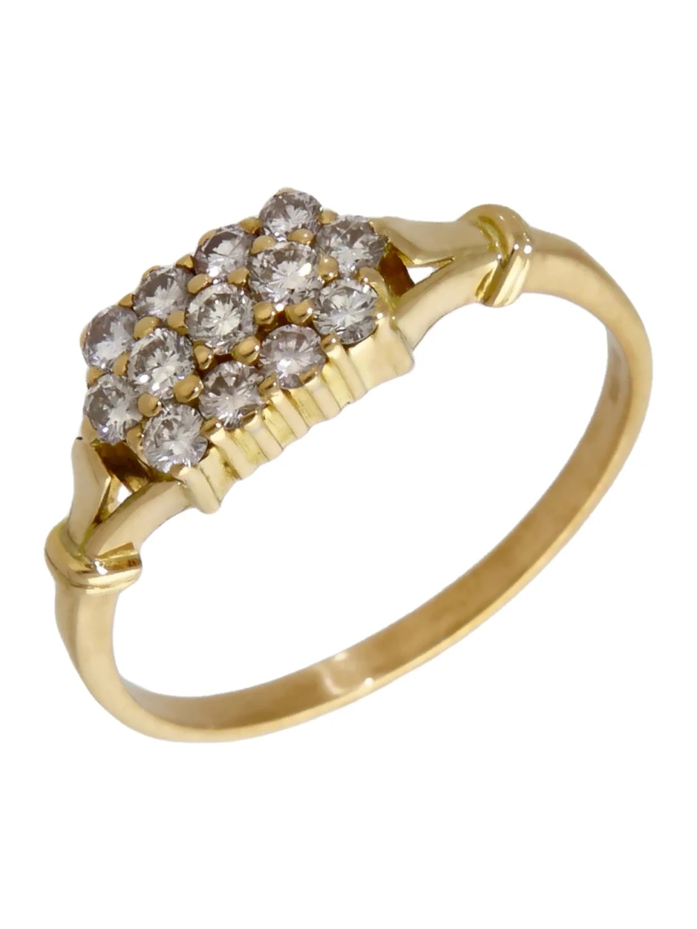 William May 18ct Yellow Gold 0.58ct Diamond Cluster Ring
