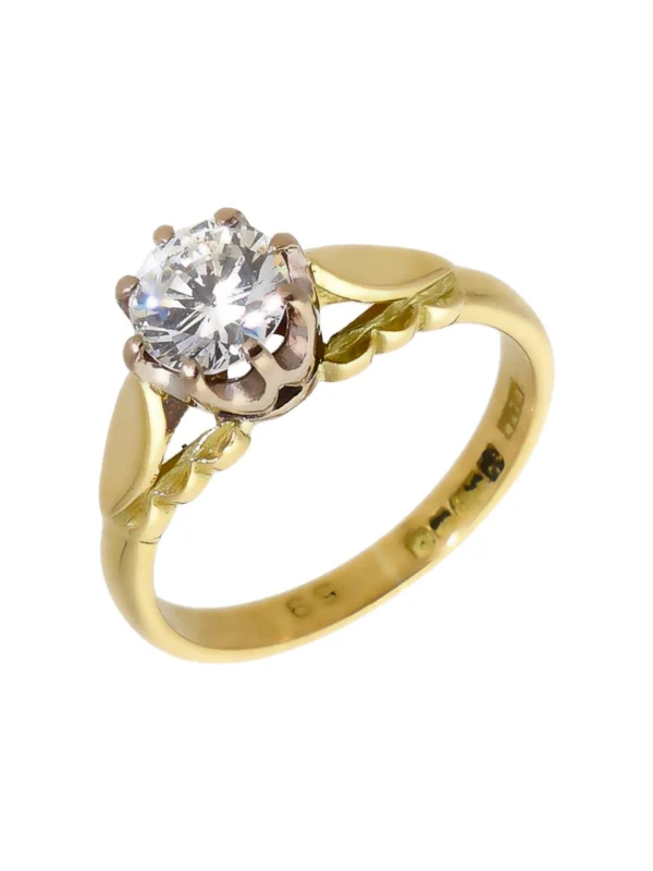 William May 18ct Yellow Gold 0.59 Carat Diamond Solitaire Ring