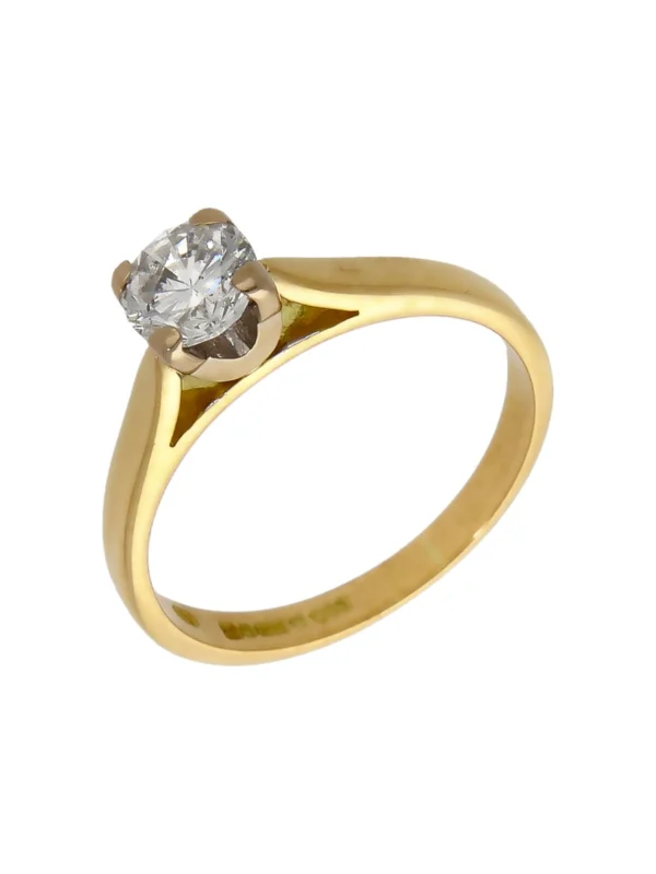 William May 18ct Yellow Gold 0.65ct Diamond Solitaire Ring