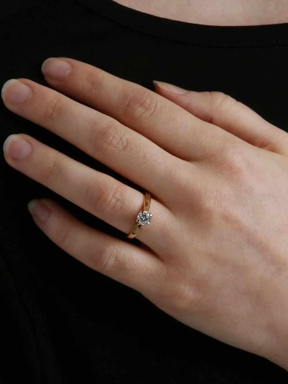 William May 18ct Yellow Gold 0.65ct Diamond Solitaire Ring, view 2