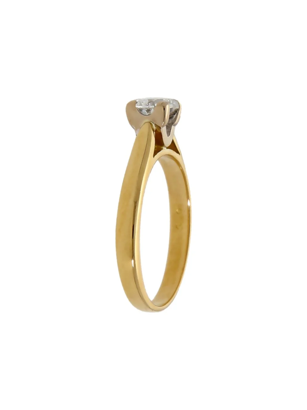 William May 18ct Yellow Gold 0.65ct Diamond Solitaire Ring, view 3