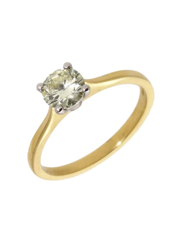 William May 18ct Yellow Gold 0.71 Carat Diamond Solitaire Ring