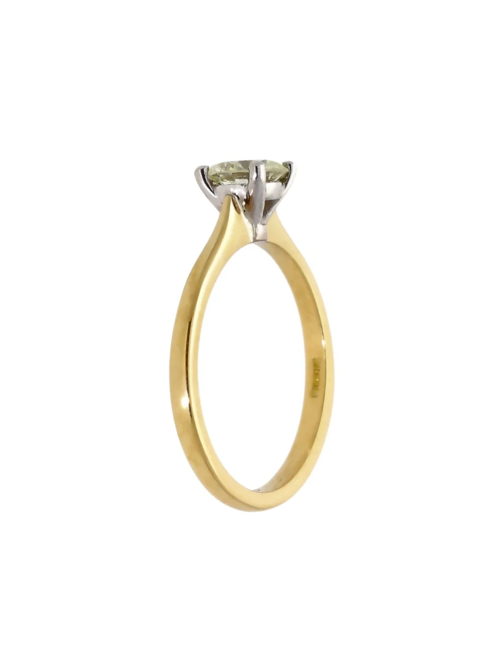 William May 18ct Yellow Gold 0.71 Carat Diamond Solitaire Ring, view 2