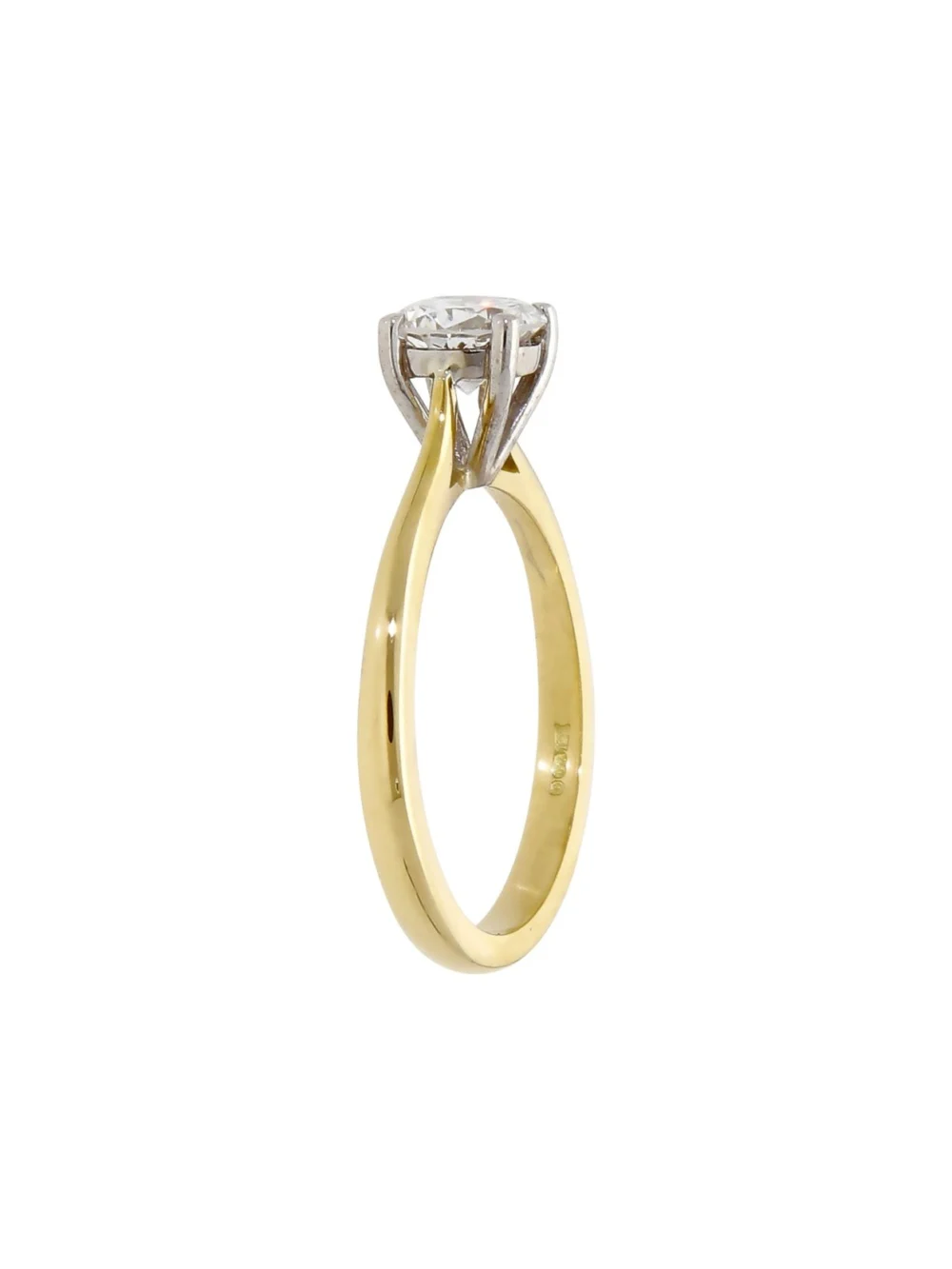 William May 18ct Yellow Gold 0.75ct Diamond Solitaire Ring, view 3