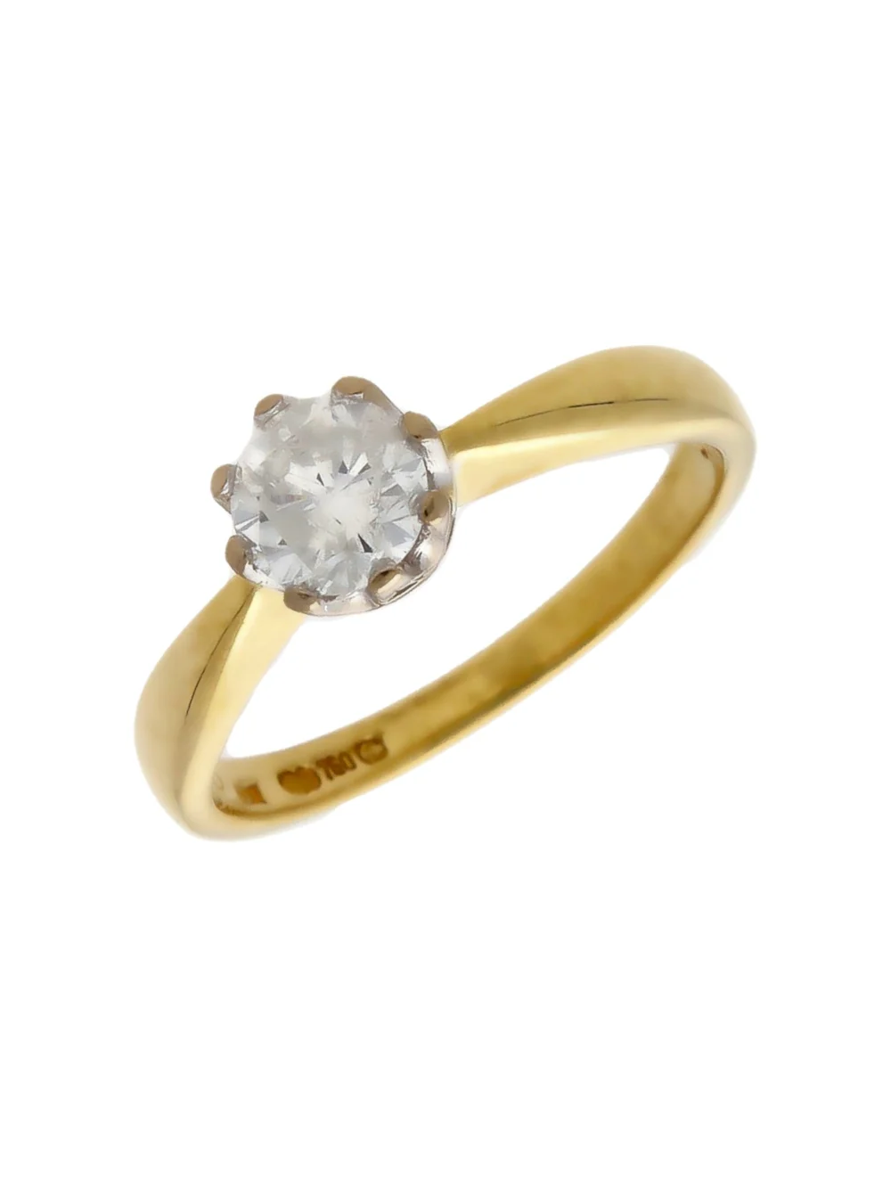 William May 18ct Yellow Gold 0.76ct Diamond Solitaire Ring