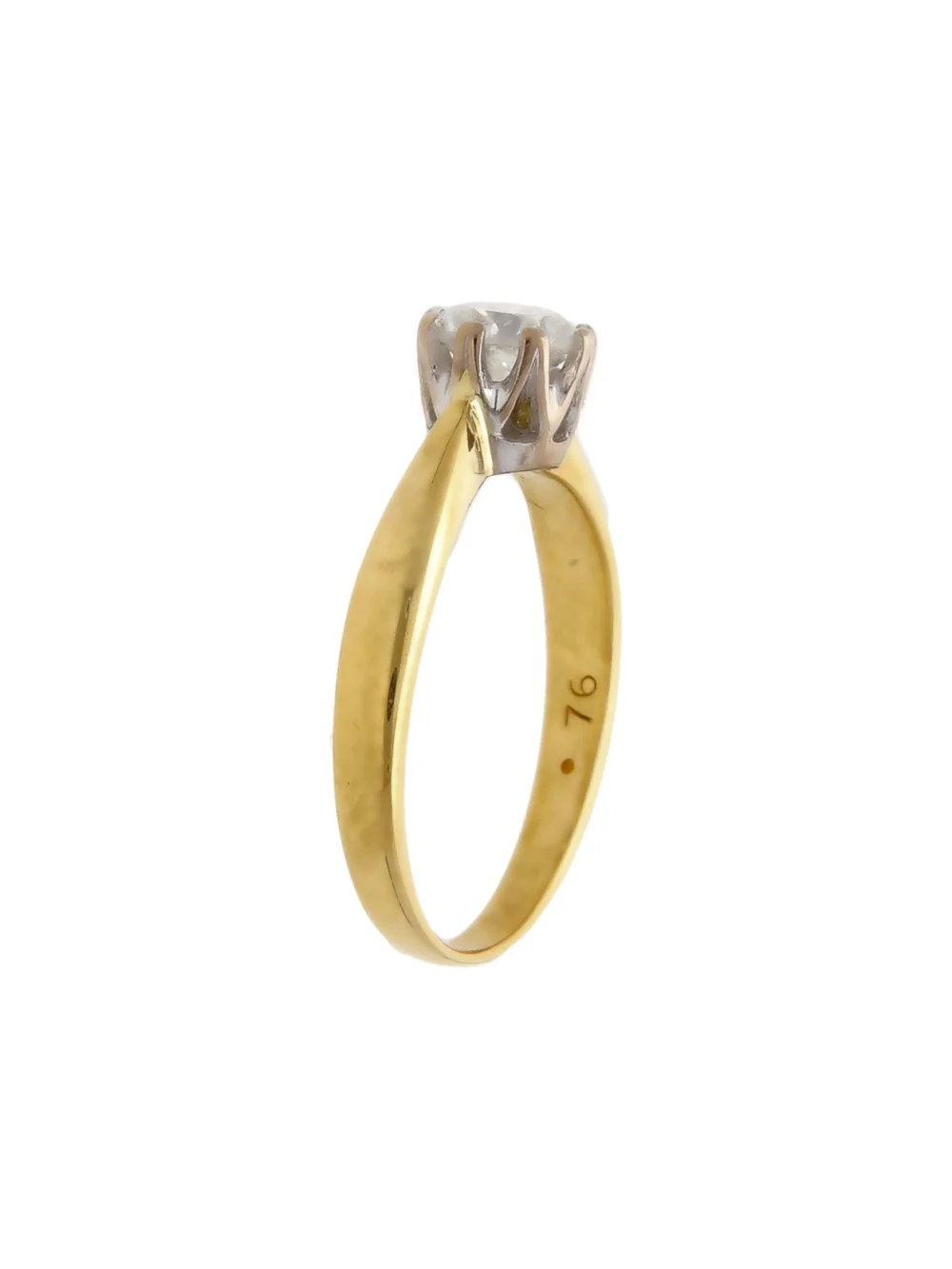 William May 18ct Yellow Gold 0.76ct Diamond Solitaire Ring, view 2