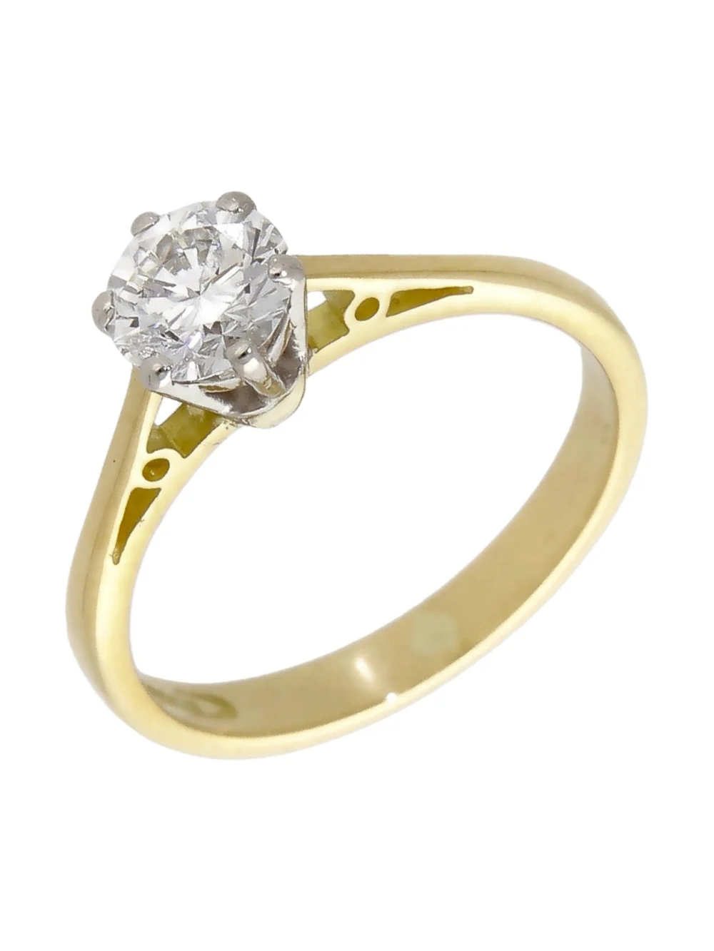 William May 18ct Yellow Gold 0.81ct Diamond Solitaire Ring