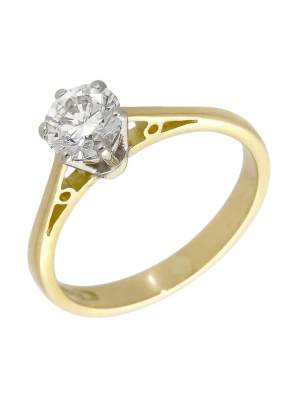 William May 18ct Yellow Gold 0.81ct Diamond Solitaire Ring