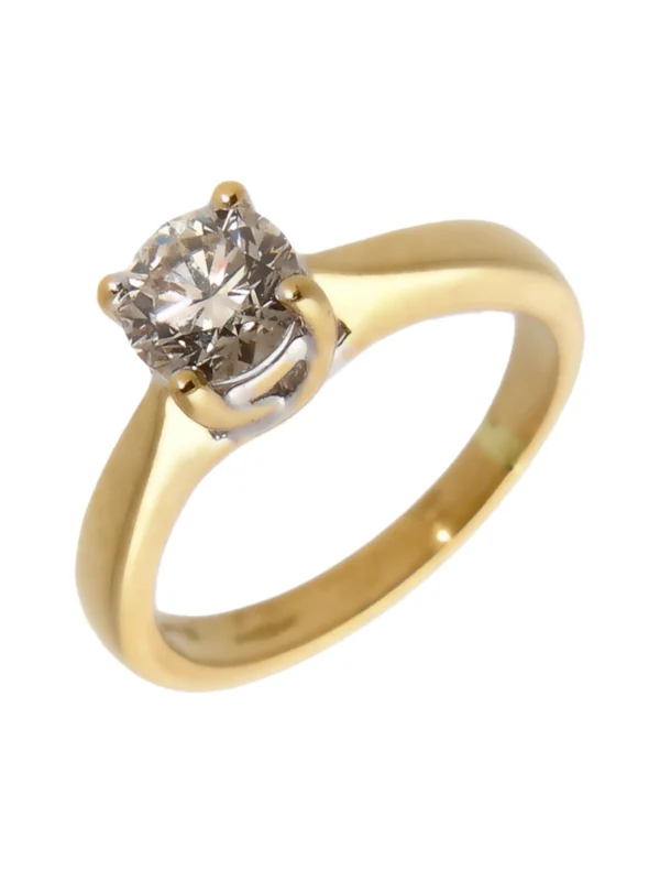 William May 18ct Yellow Gold 0.85 Carat Diamond Solitaire Ring