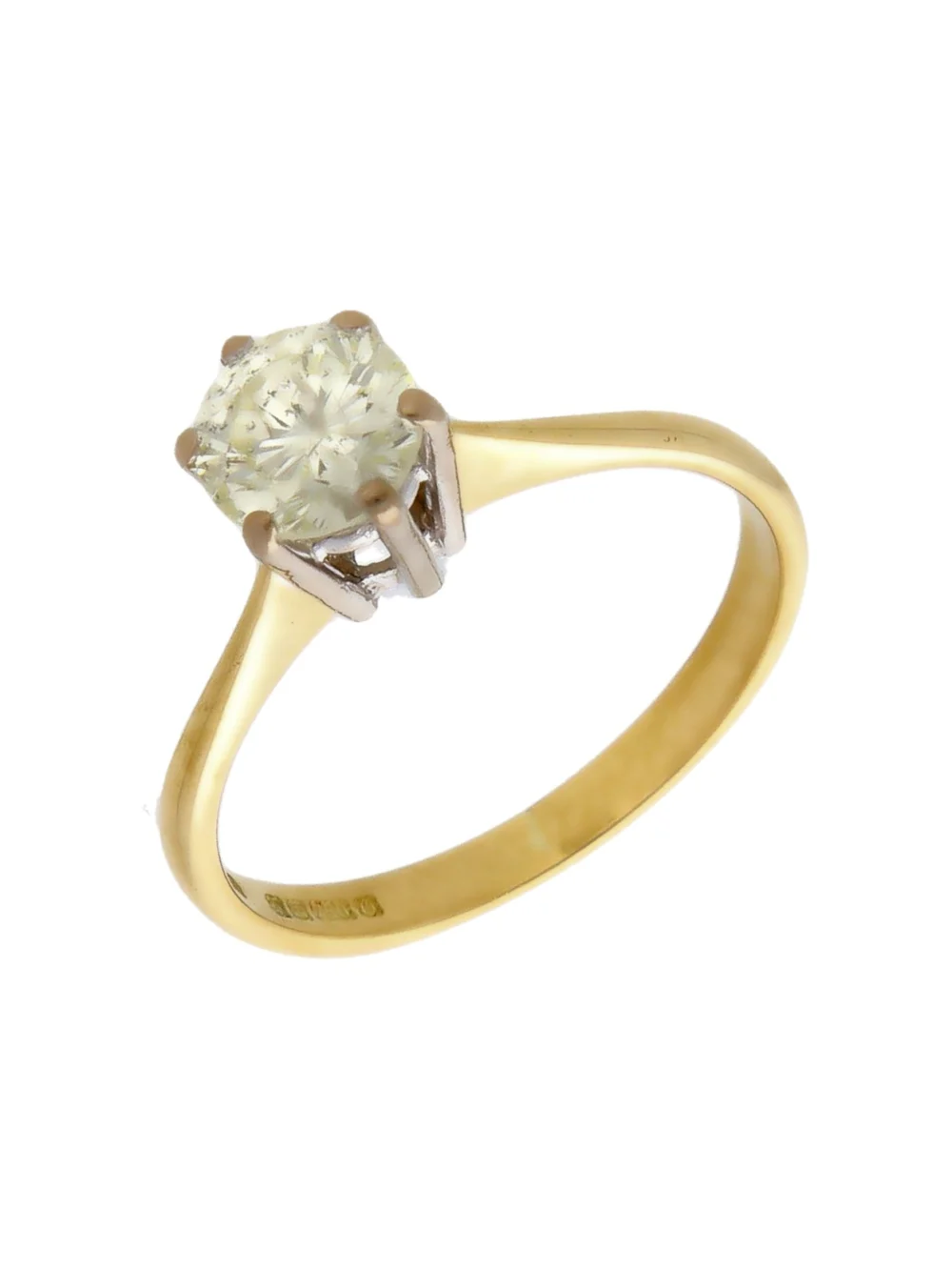William May 18ct Yellow Gold 0.90ct Diamond Solitaire Ring