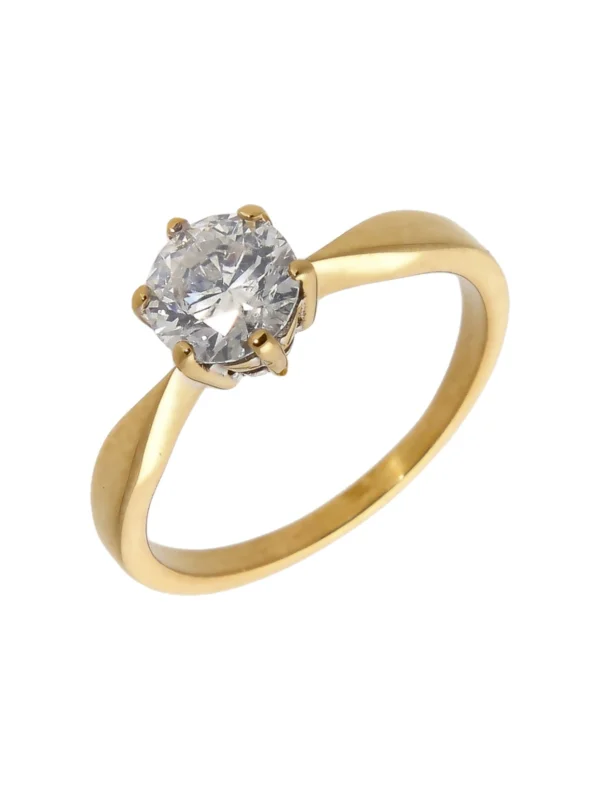 William May 18ct Yellow Gold 1.07ct Diamond Solitaire Ring