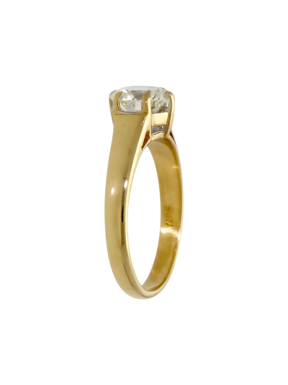 William May 18ct Yellow Gold 1.16ct Diamond Solitaire Ring, view 3