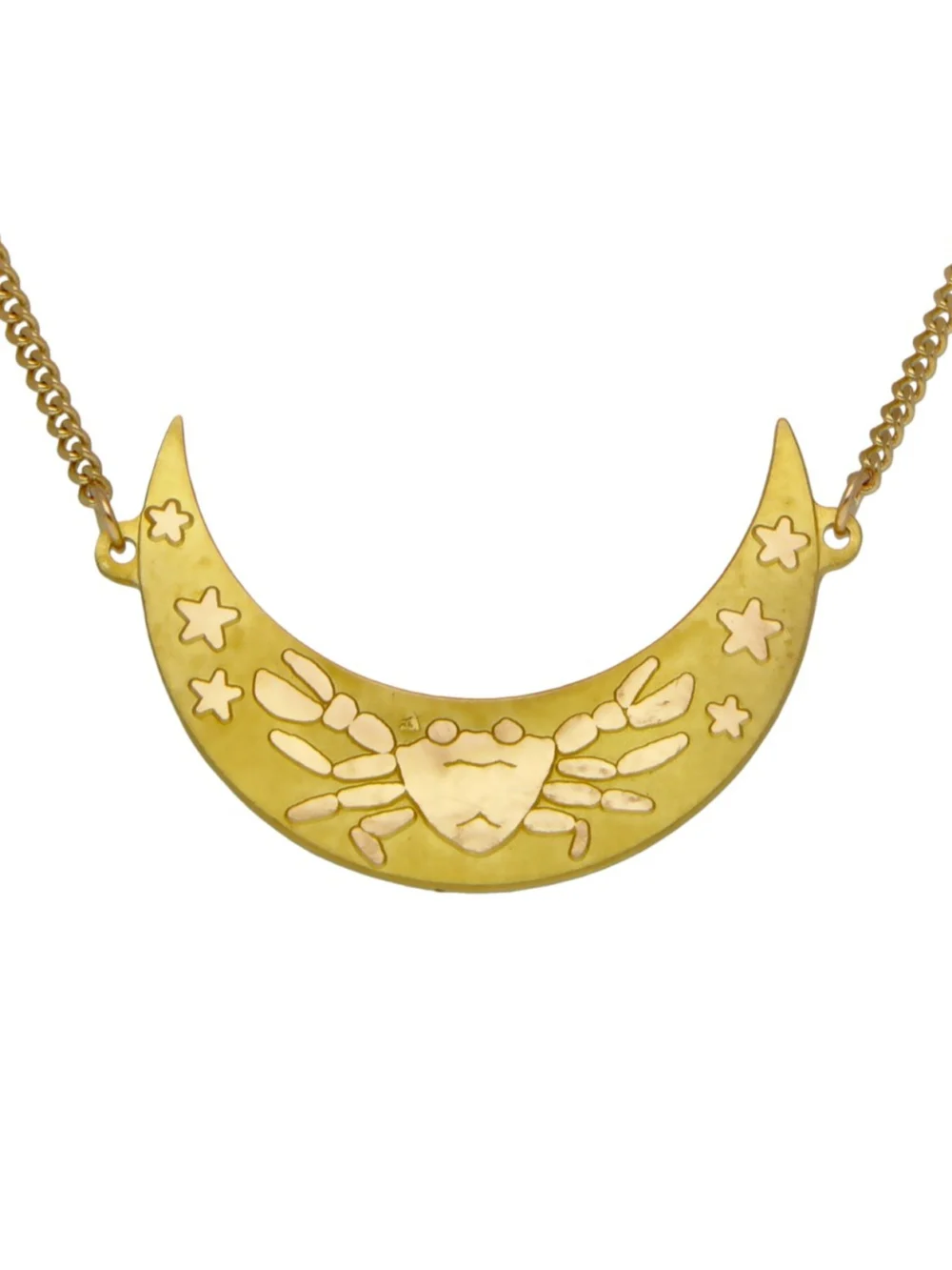 William May 18ct Yellow Gold 15" Cancer Crab Horoscope Necklace