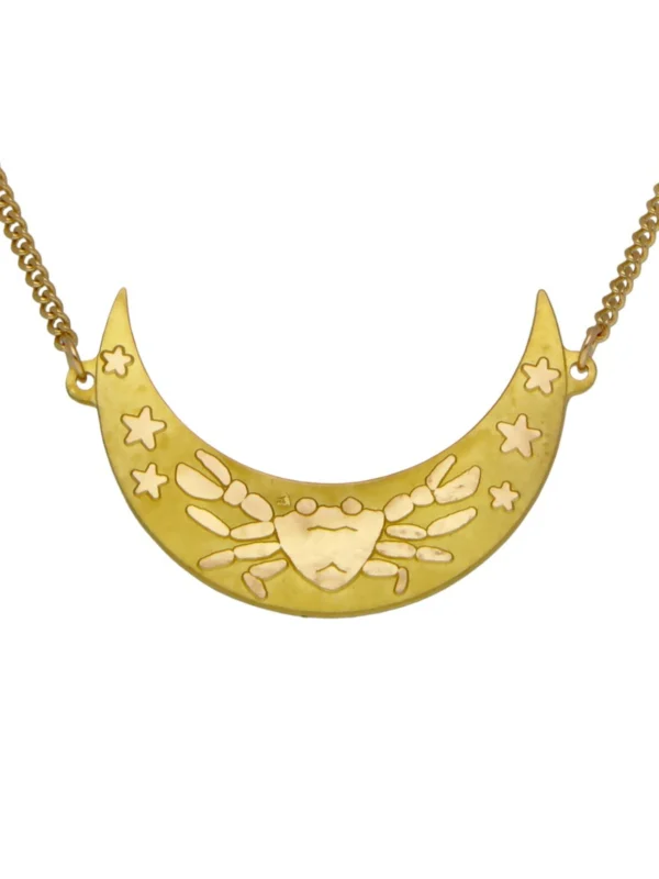 William May 18ct Yellow Gold 15" Cancer Crab Horoscope Necklace