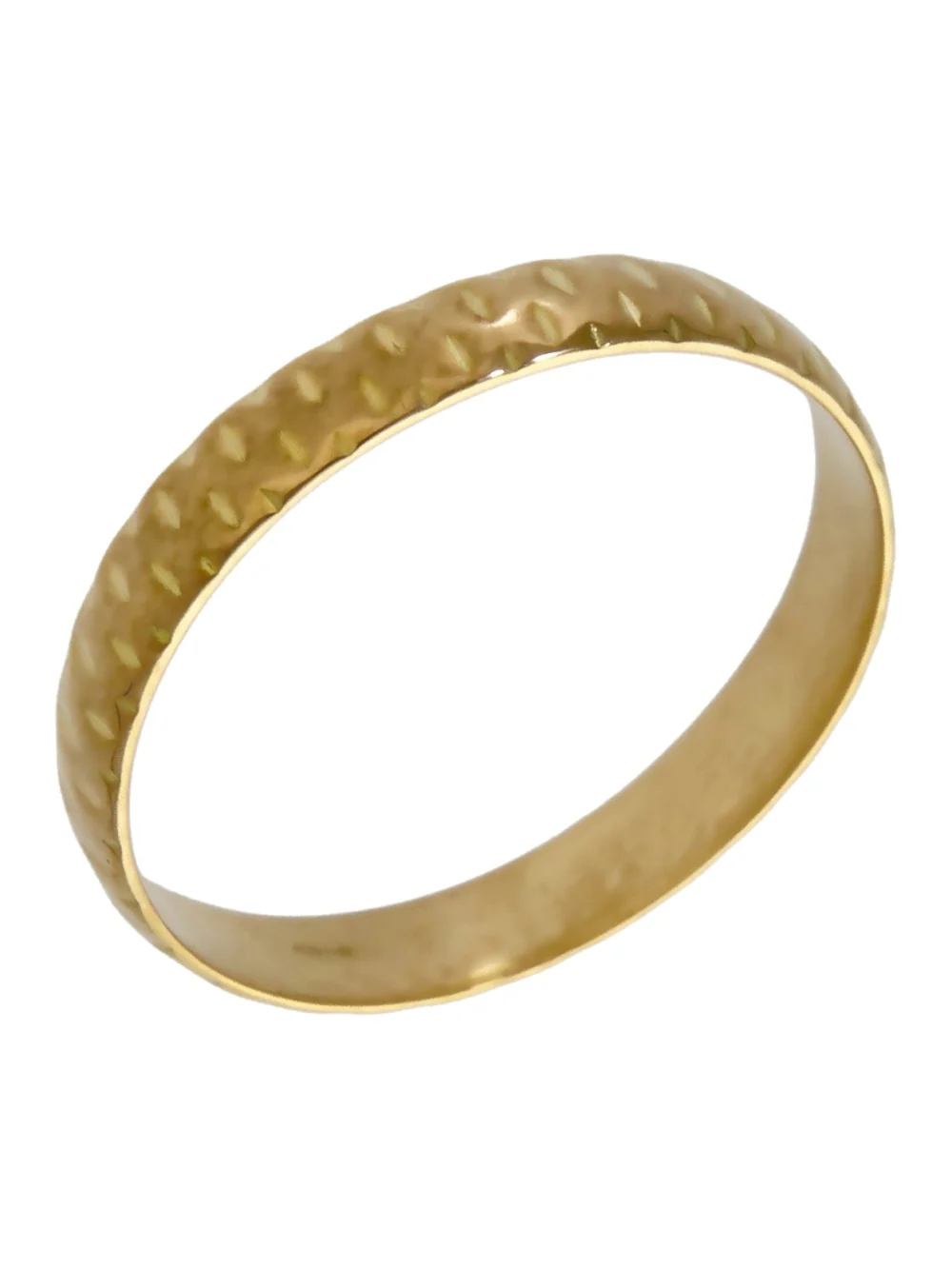 William May 18ct Yellow Gold 3mm Patterned Wedding Band Ring