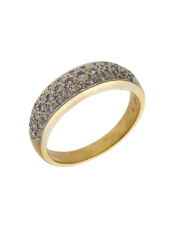 William May 18ct Yellow Gold Diamond Band Dress Ring