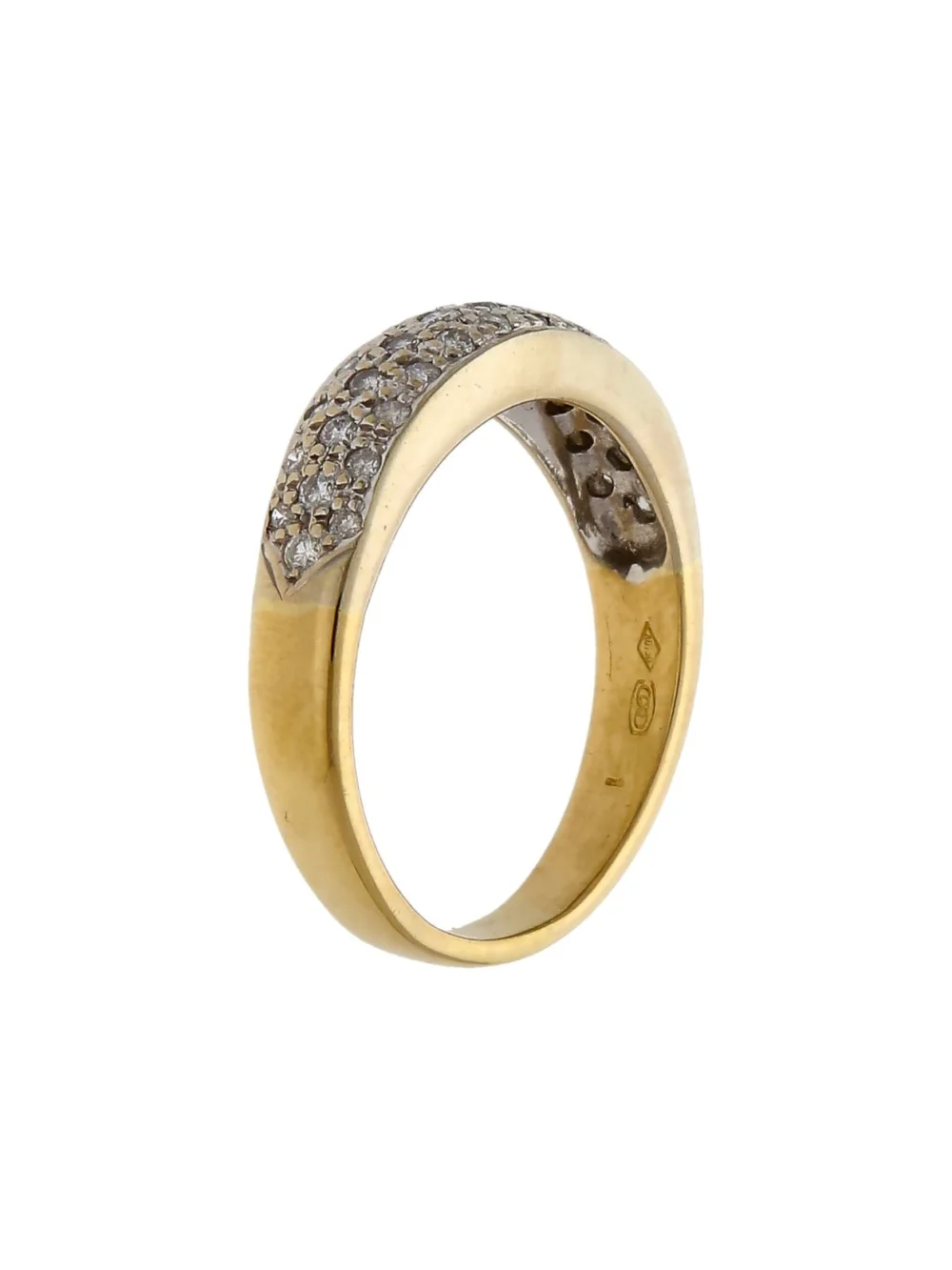 William May 18ct Yellow Gold Diamond Band Dress Ring, view 2