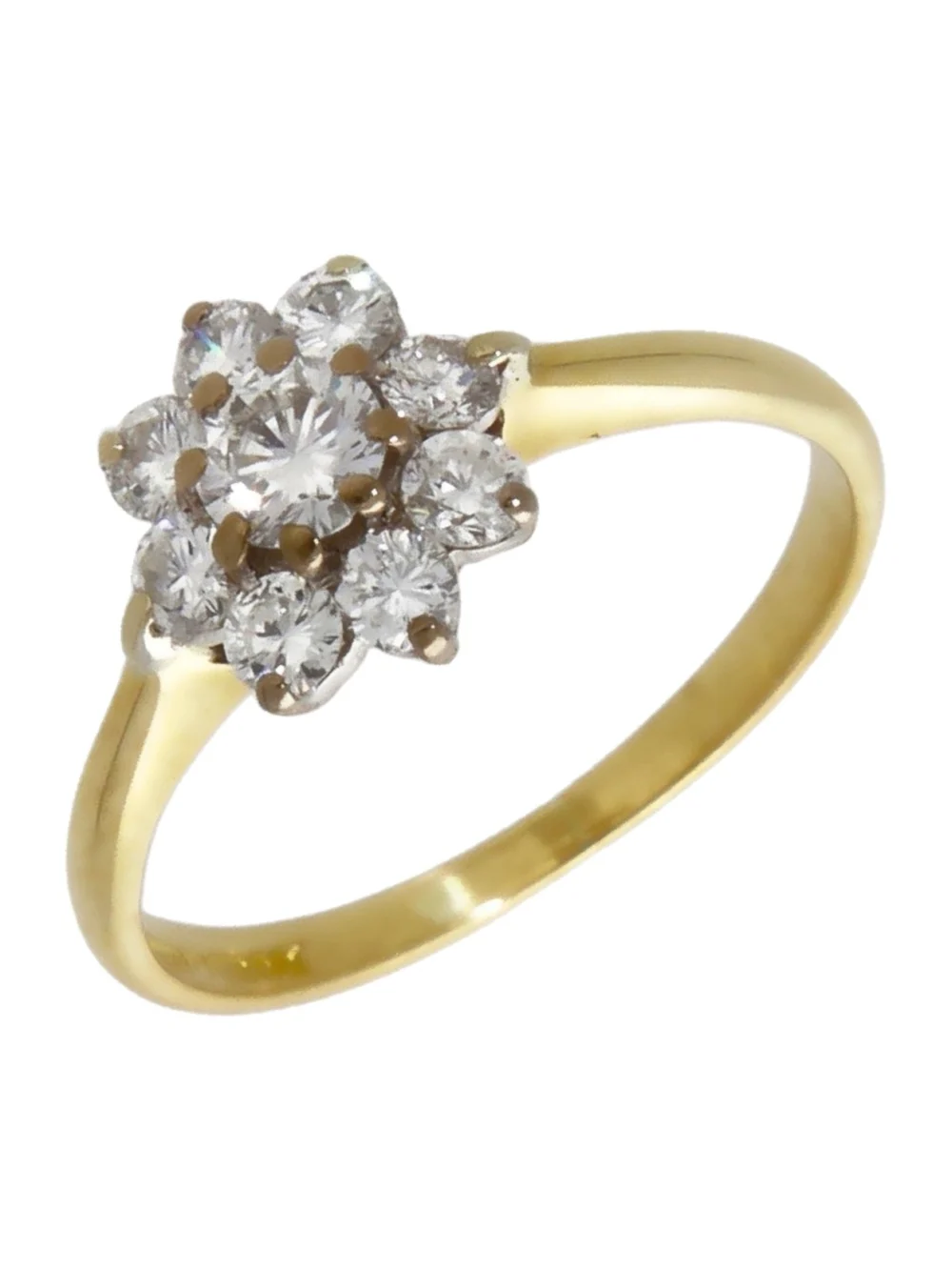 William May 18ct Yellow Gold Diamond Cluster Ring