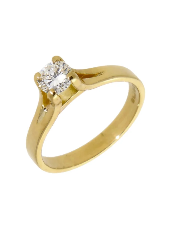 William May 18ct Yellow Gold Diamond Solitaire Ring