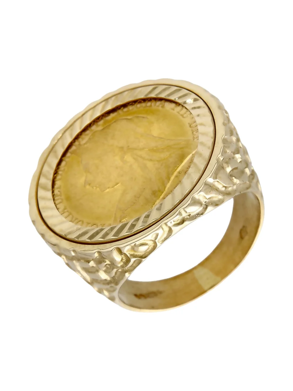 William May 1901 Full Sovereign Coin in 9ct Gold Ring Mount