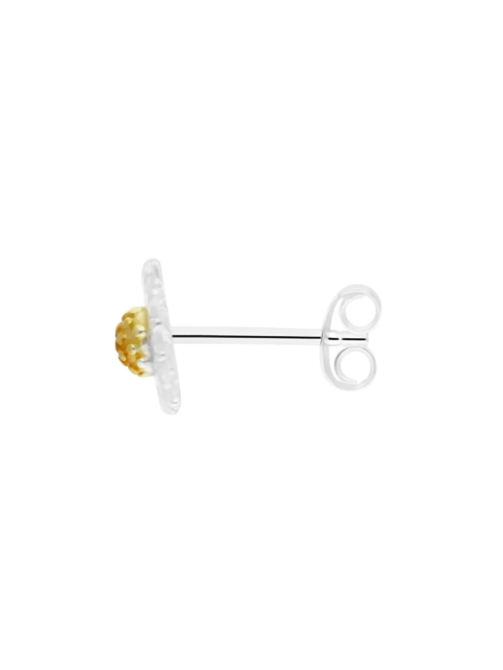 William May 2 Colour Sterling Silver Daisy Stud Earrings, view 2