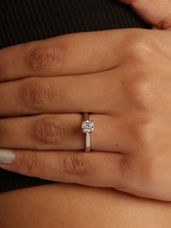 William May 900 Platinum 0.70ct Diamond Solitaire Ring