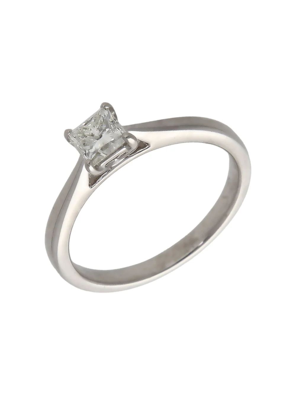 William May 9ct Gold 0.50ct Princess Cut Diamond Solitaire Ring