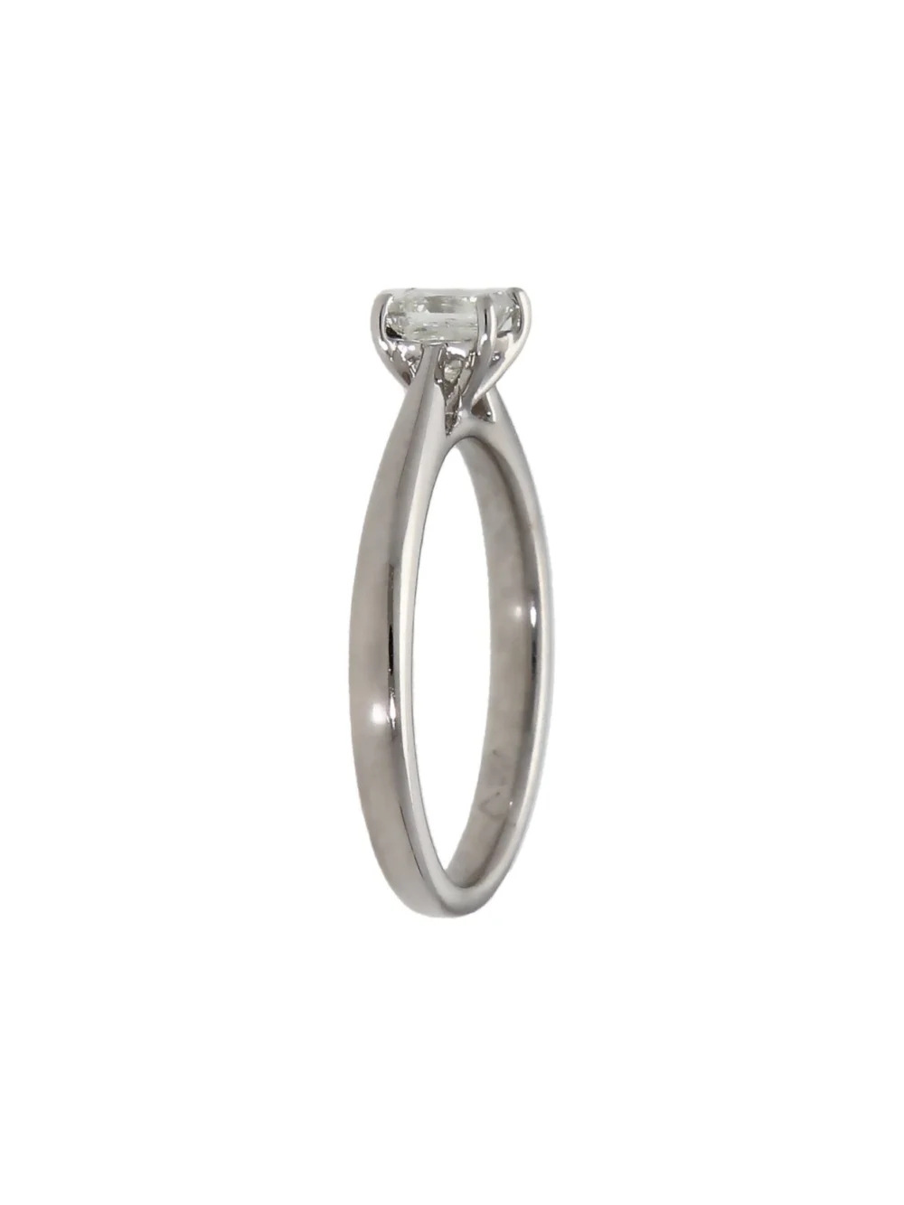 William May 9ct Gold 0.50ct Princess Cut Diamond Solitaire Ring, view 2