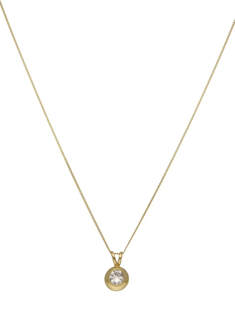 William May 9ct Gold 0.90ct Diamond Pendant & Chain Necklace, view 3