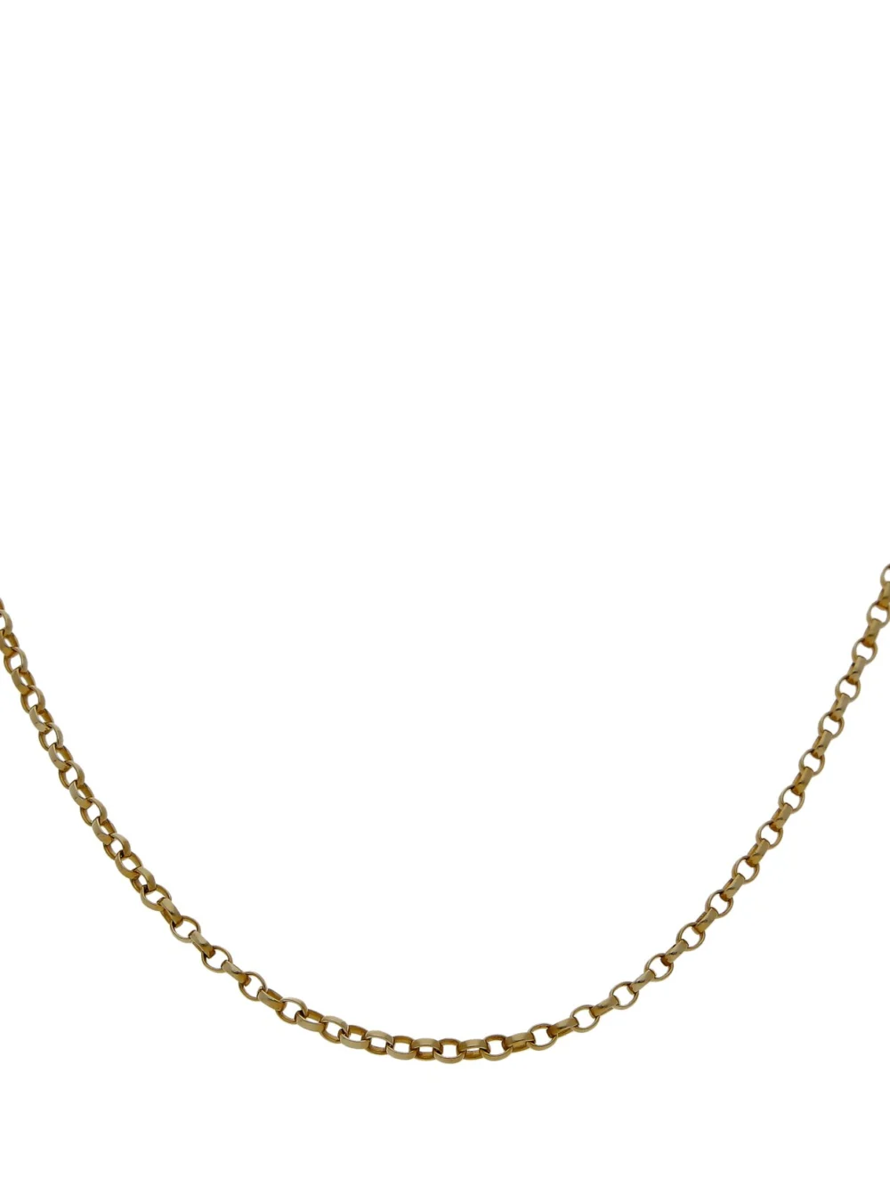 William May 9ct Gold 16" Belcher Link Necklace & Safety Chain