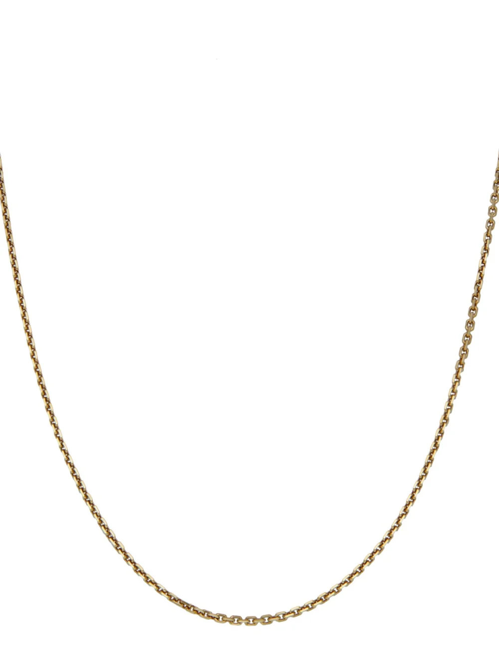 William May 9ct Gold 17.5" Diamond-Cut Belcher Chain Necklace