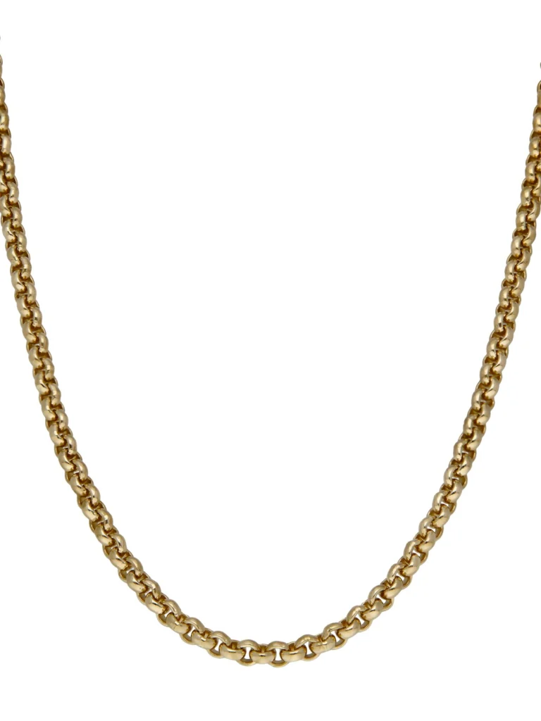 William May 9ct Gold 18" Heavy Polished Belcher Chain Necklace