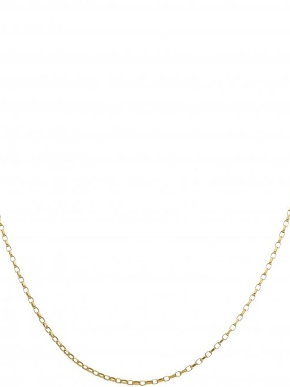 William May 9ct Gold 18" Hollow Diamond-Cut Belcher Chain Necklace