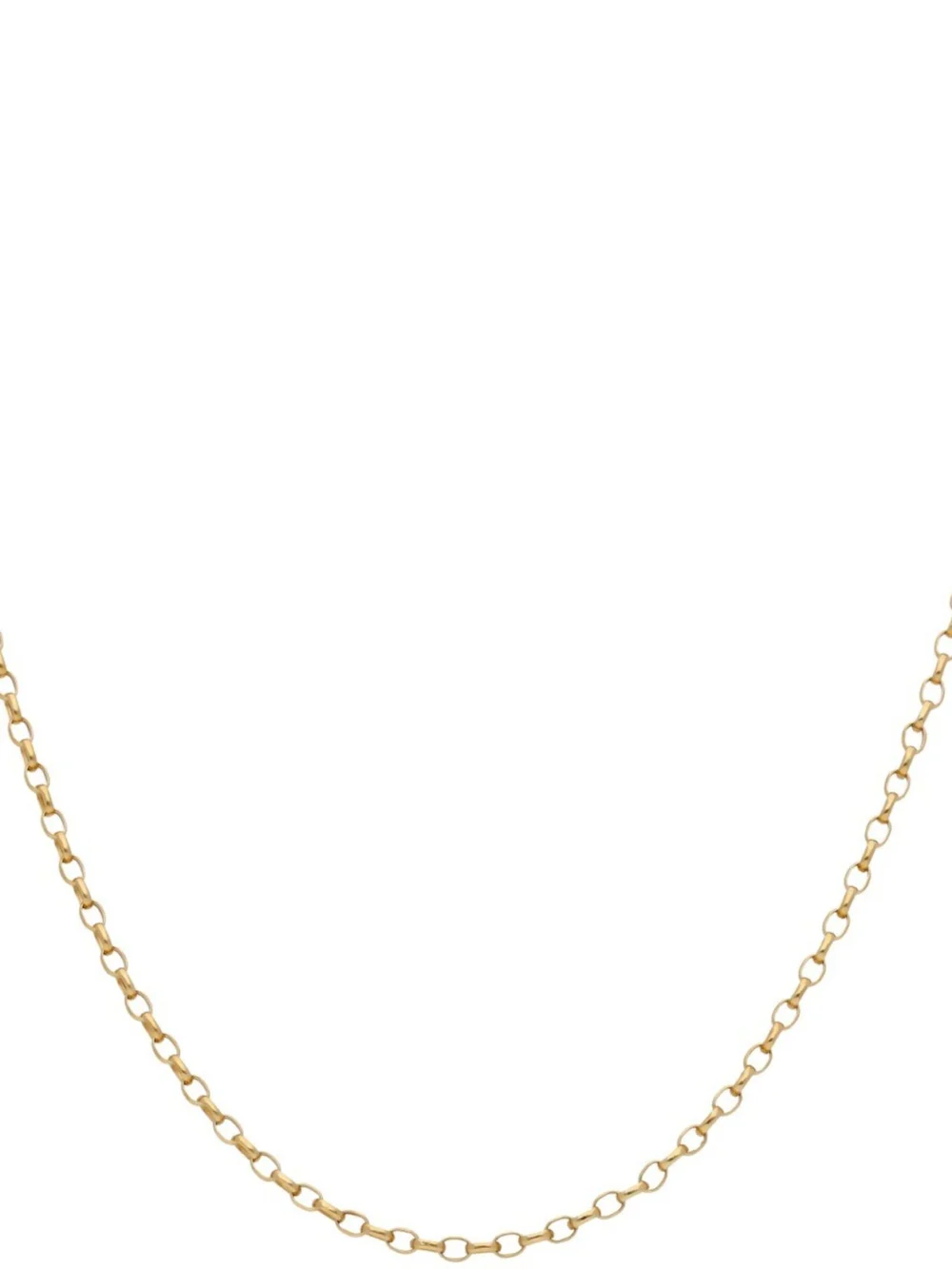 William May 9ct Gold 18 Inch Hollow Oval Belcher Link Chain Necklace