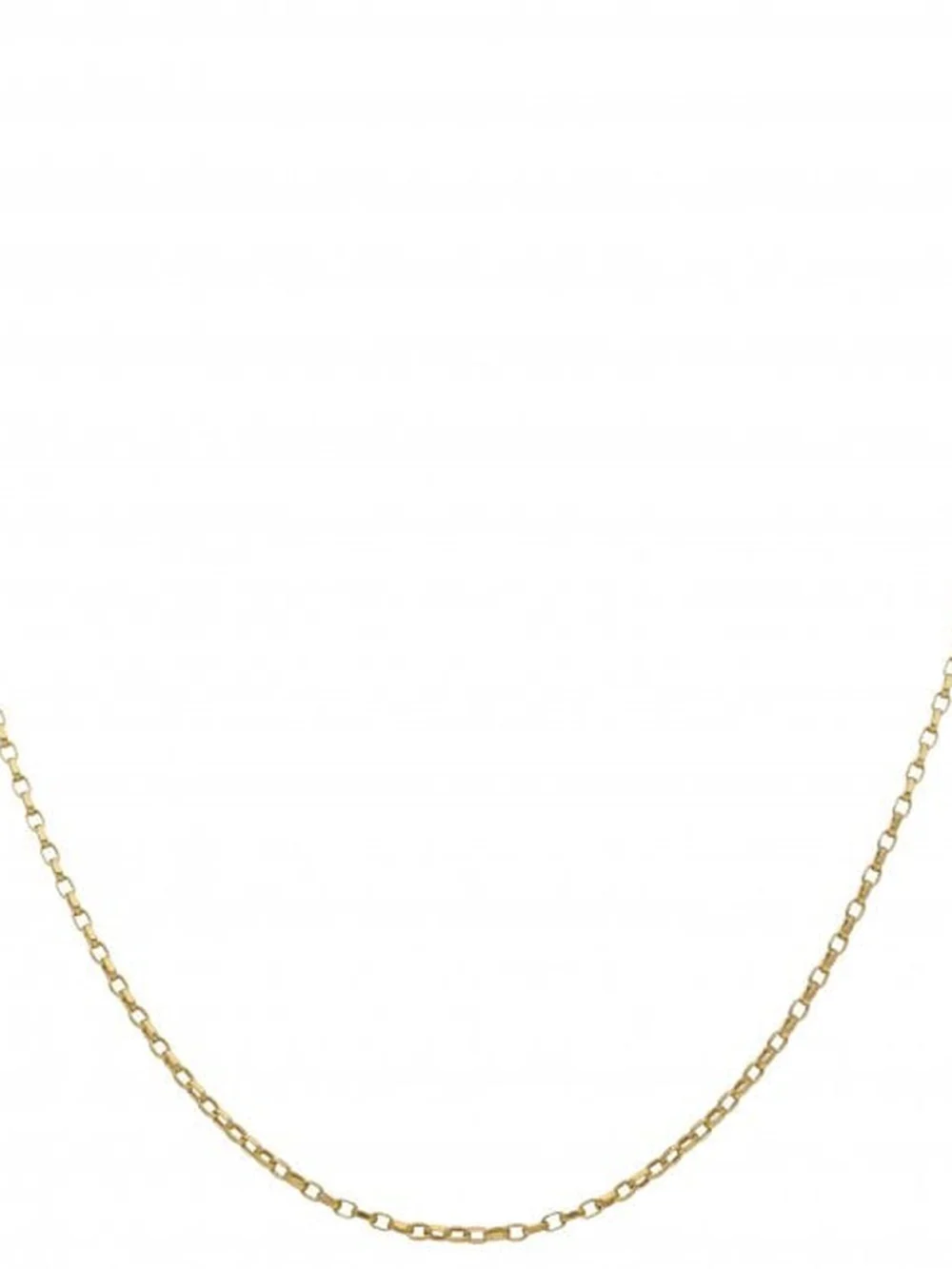 William May 9ct Gold 20" Hollow Diamond-Cut Belcher Chain Necklace