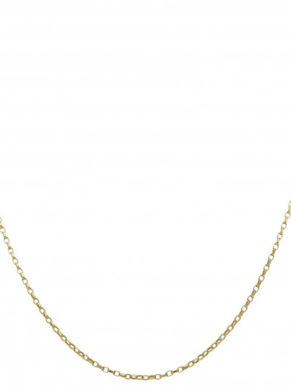 William May 9ct Gold 20" Hollow Diamond-Cut Belcher Chain Necklace