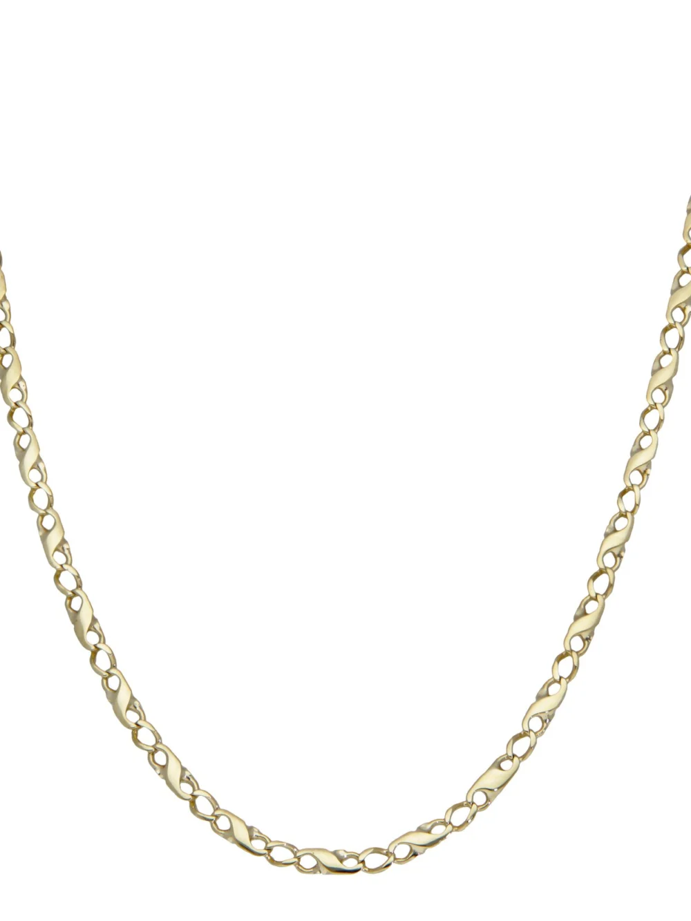 William May 9ct Gold 20" Infinity & Curb Link Chain Necklace