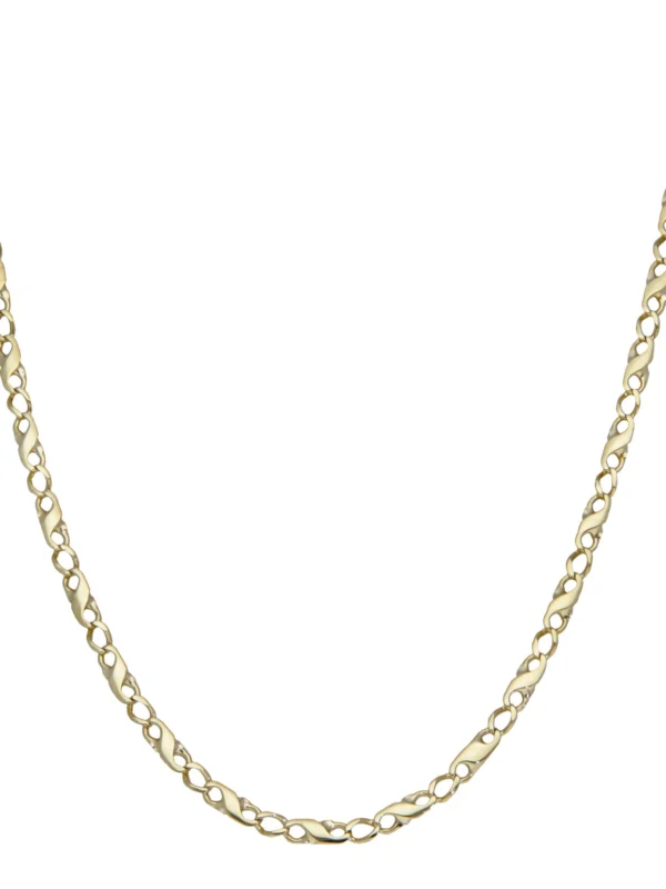 William May 9ct Gold 20" Infinity & Curb Link Chain Necklace