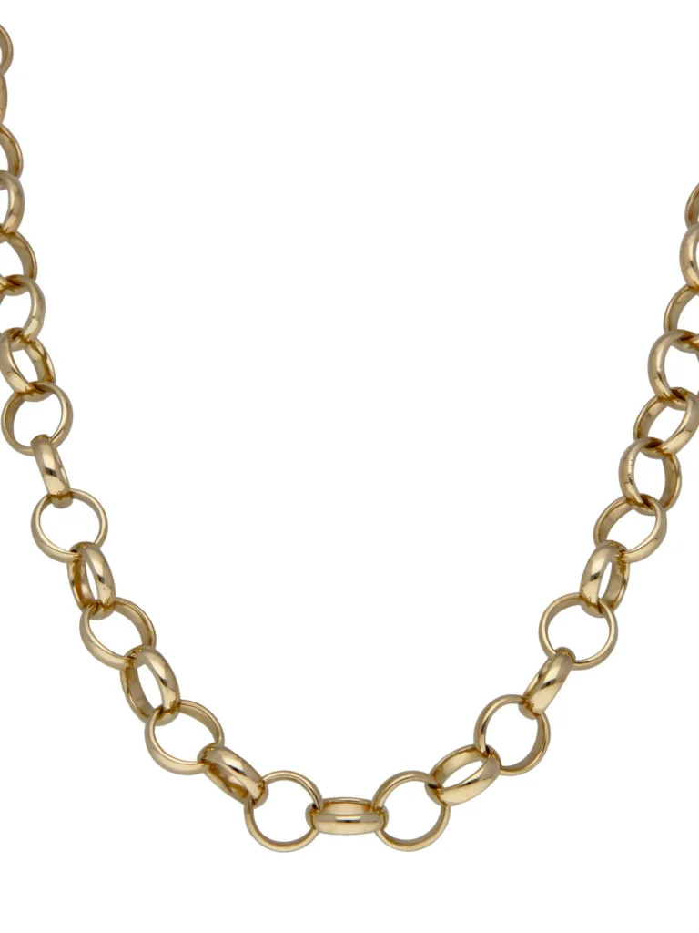 William May 9ct Gold 25" Solid Polished Belcher Chain Necklace
