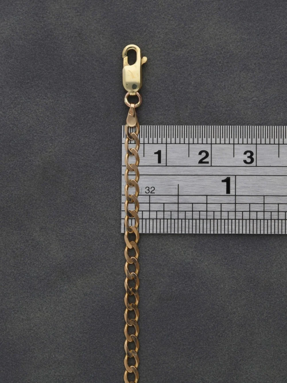 William May 9ct Gold Cubic Zirconia Initial M & Chain Necklace, view 2