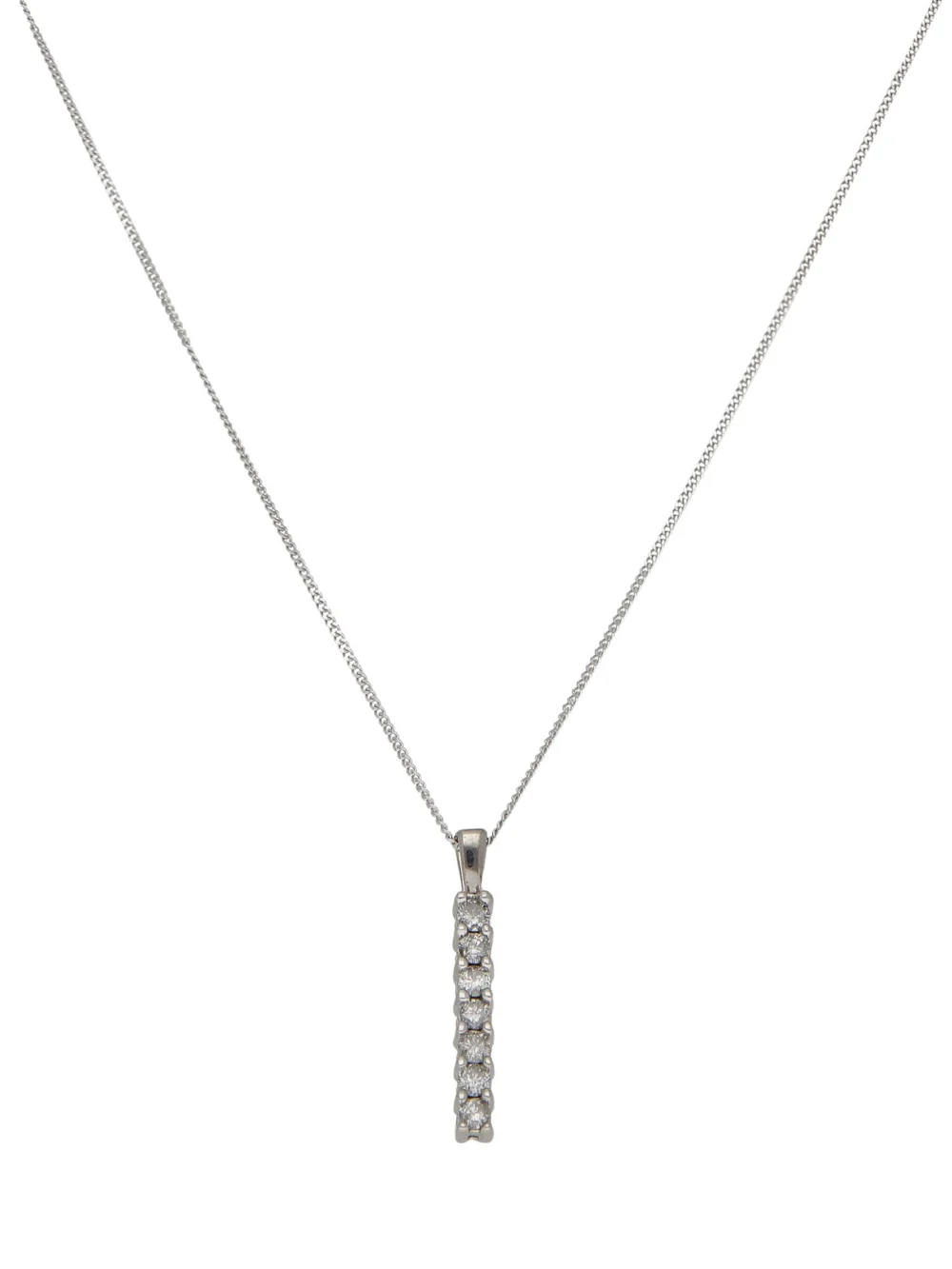 William May 9ct Gold Diamond Drop Pendant & 18" Chain Necklace, view 2