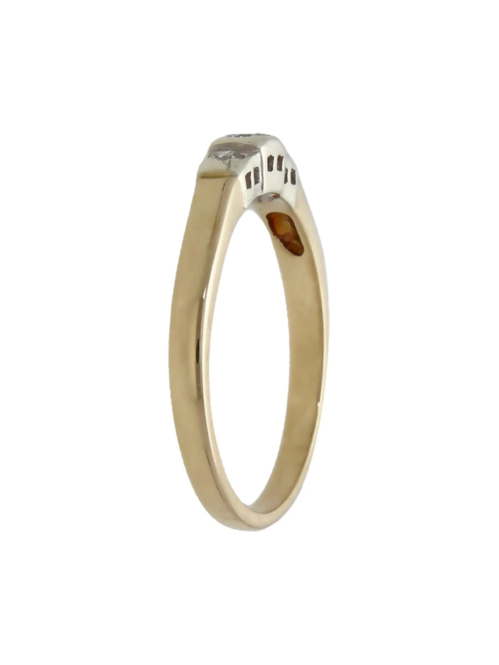 William May 9ct Gold Diamond Trilogy Ring, view 2
