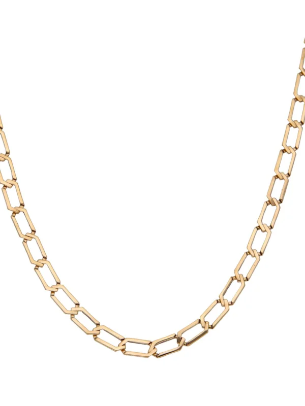 William May 9ct Gold Fancy Shaped Curb Link Style Chain Necklace
