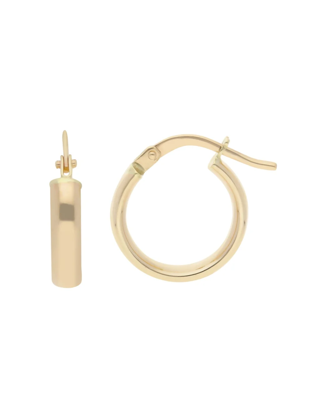 William May 9ct Gold Polished 15mm Round Hoop Earrings
